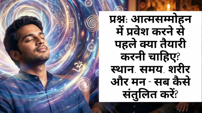 आत्मसम्मोहन में प्रवेश करने से पहले स्थान, समय, शरीर और मन की तैयारी