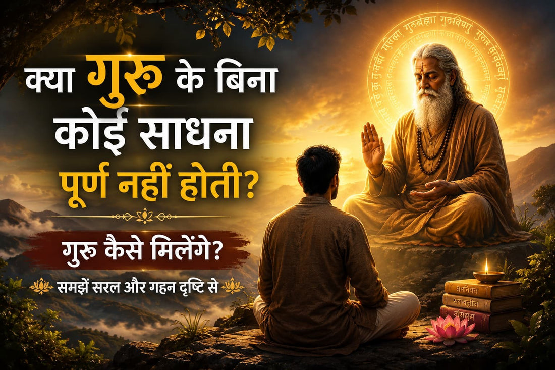 गुरु और साधक का आध्यात्मिक चित्र, गुरु के बिना साधना और सच्चे गुरु की खोज का प्रतीक