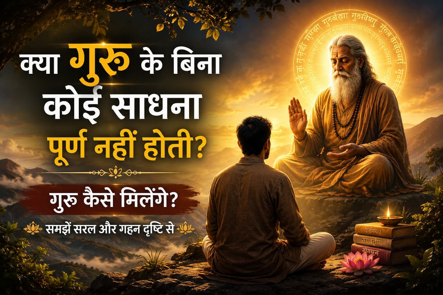 गुरु और साधक का आध्यात्मिक चित्र, गुरु के बिना साधना और सच्चे गुरु की खोज का प्रतीक