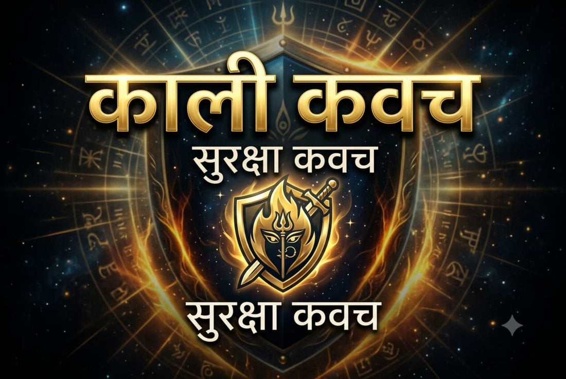कामकला काली कवच और माँ काली की दिव्य सुरक्षा दर्शाता चित्र