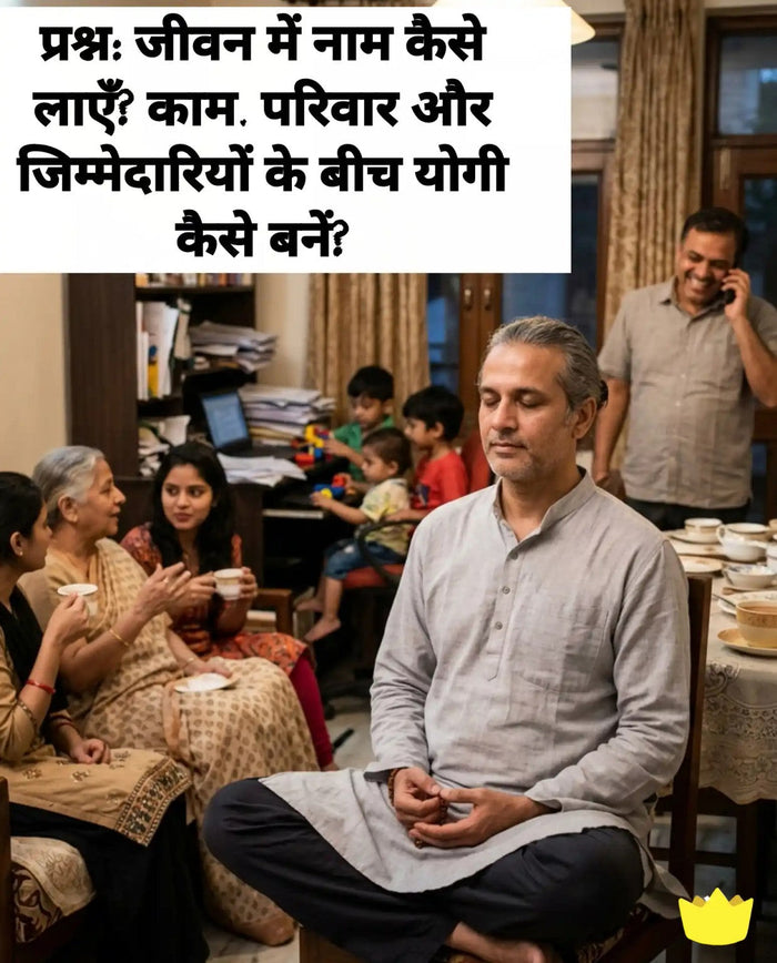 काम और परिवार की जिम्मेदारियों के बीच नाम जप करते साधक