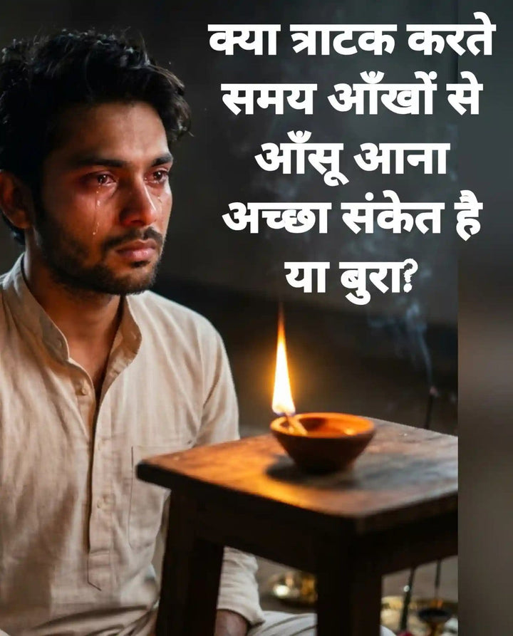 त्राटक करते समय आँखों से आँसू आने का दृश्य